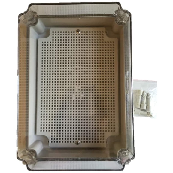 DAE B1725 PC Plastic watertight NEMA 4 IP66 Electrical Enclosure with Mounting Plate, Clear Cover 9.8" x 6.9" x 3.9"