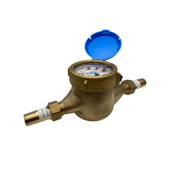 DAE MJ-50 NTEP NSF61 Non Lead Potable Water Meter, 1/2" NPT Couplings, No Pulse Output, Gallons