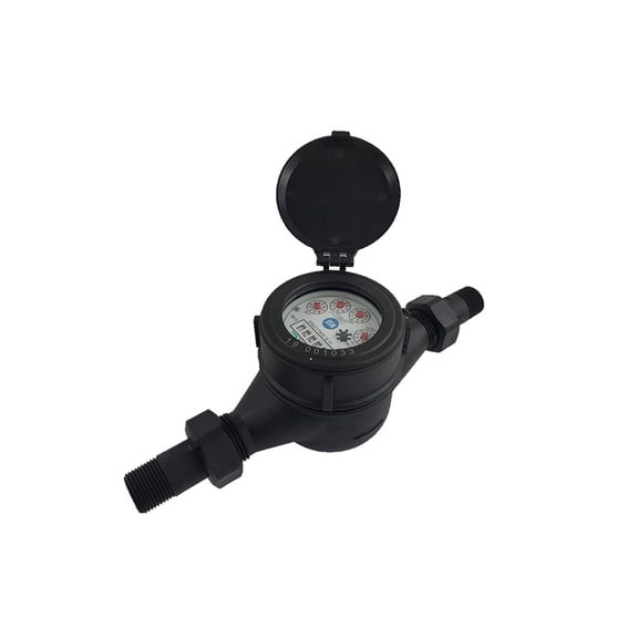DAE MJP-75 Lead Free Potable Plastic Water Meter, 3/4" NPT Couplings, Gallon