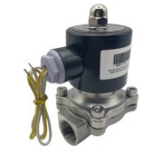 DAE SV50-110v 1/2  Stainless Steel 304 Solenoid Valve, 110VAC, Viton Seal, Normally Closed NPT, Air Water