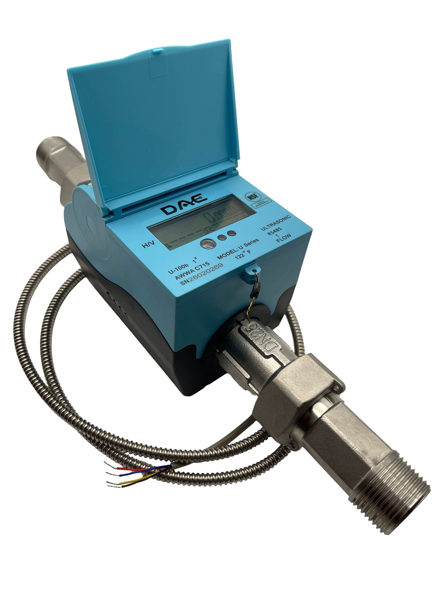 DAE U-100bm 1″ NSF61 Non-Lead Stainless Ultrasonic Flow Meter with ...