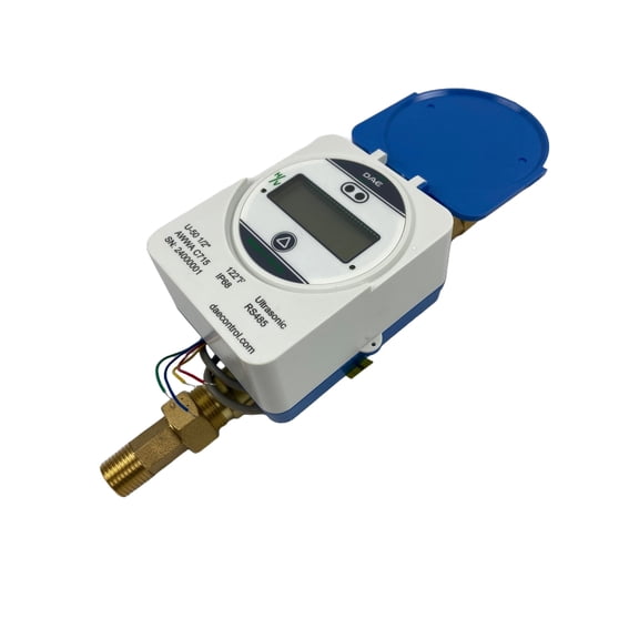 DAE U-50 1/2" Ultrasonic Flow Meter with RS485 communication, IP68, NPT Couplings, Gallons, GPM