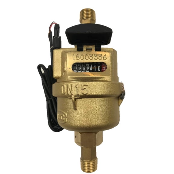 DAE VM-50P 1/2" Positive Displacement Water Meter with Pulse Output, Measuring in Gallon + Couplings