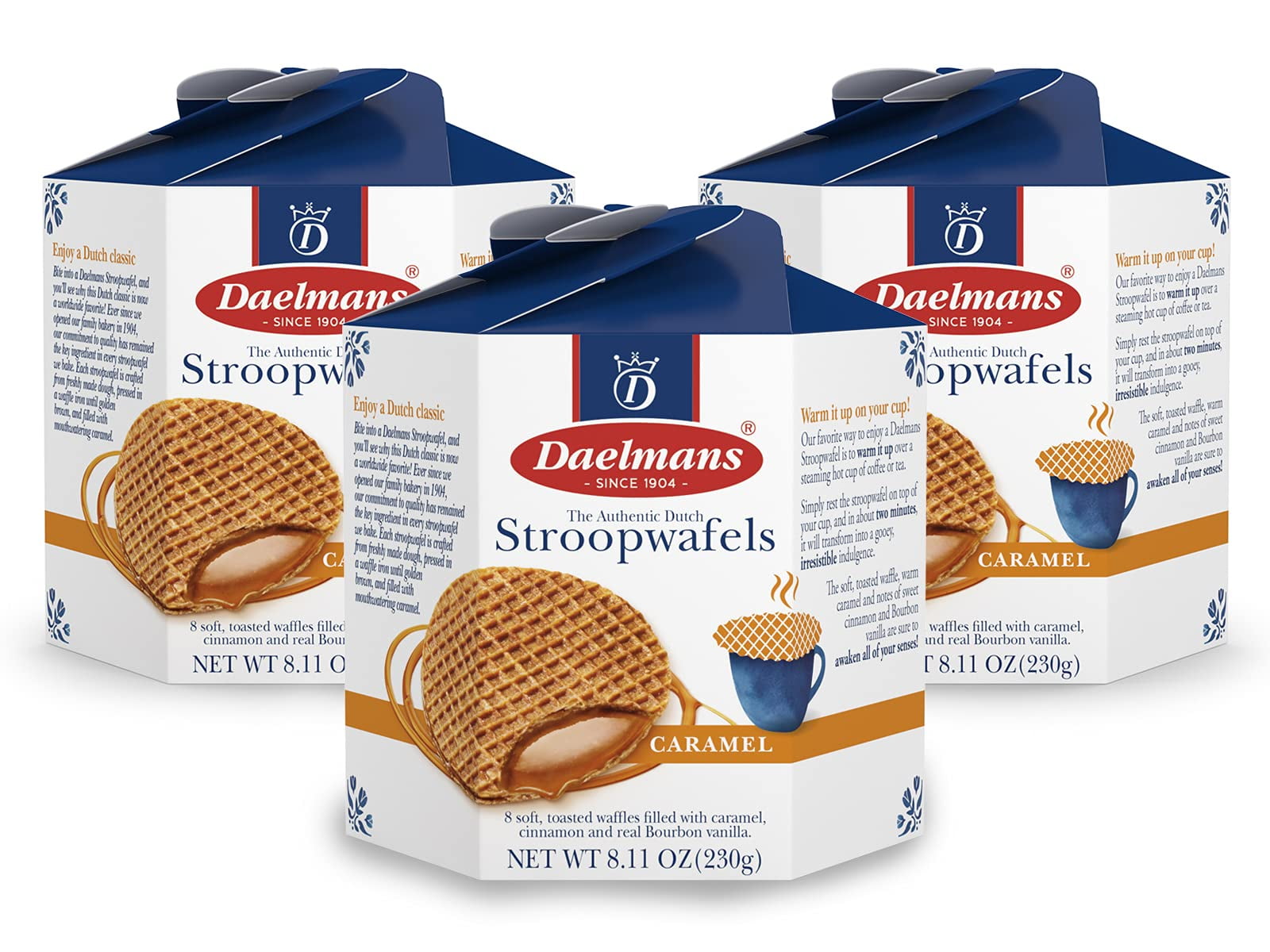 DAELMANS Stroopwafels, Dutch Waffles CM31 Soft Toasted, 3 Pack