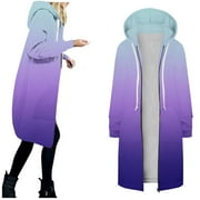 DAETIROS Black and Friday Deals Womens Jackets and Coats Comfortable To resist cold Plush Trendy Christmas gift Purple Casual Size 2XL