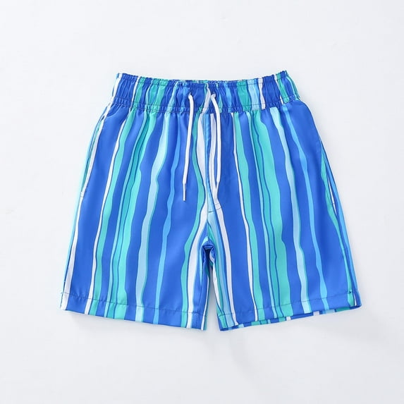 DAETIROS Boys Beach Shorts,Casual Drawstring Fashion Vacation Boys Summer Shorts Blue Size 9 Years