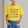 thumbnail image 1 of DAETIROS Boys T Shirt, Short Sleeve Casual Comfy Crew Neck Cute Cars Soft Boys Summer Tee Yellow Size 5 T, 1 of 6