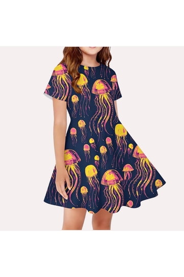 green emerald velvet dress CAWAII CAWAII Flowy Jellyfish Accordion Pleated Dress Classic Basic Ad main image 1