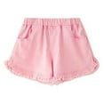 thumbnail image 1 of DAETIROS Girls Denim Shorts,Elastic Casual Solid Fashion Girls Summer Shorts Pink Size 5 Years, 1 of 4