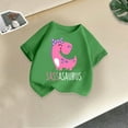 thumbnail image 1 of DAETIROS Girls Graphic T-Shirt, Soft Cotton Comfy Short Sleeve Cute Dinosaur Basic Crew Neck Casual Girls Summer Tees Green Size 5-6T, 1 of 7