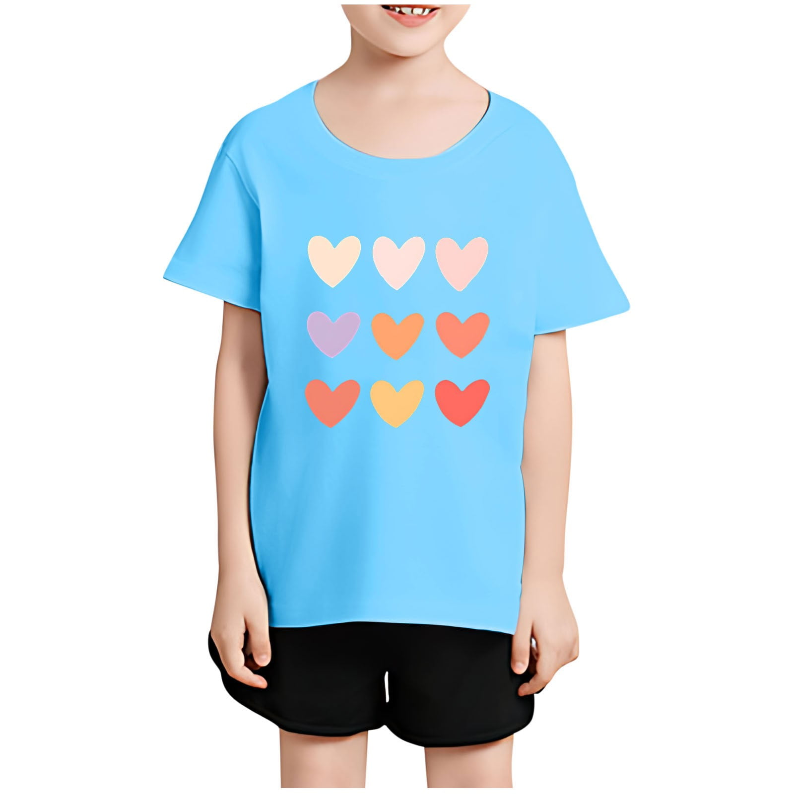 A2Z 4 Kids Girls Love T-Shirt & Skirt Set - Black, Soft Viscose/Polyester, Comfortable Outfit Age 5-13 Years
