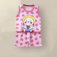 thumbnail image 1 of DAETIROS Girls Outfit Sets-Soft Cotton Cute Tank Top and Shorts Girls Summer Clothes Pink Size 2 T, 1 of 3