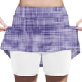 thumbnail image 1 of DAETIROS Girls Purple Plaid Skort, Athletic Skirt with Built-In Shorts & Elastic Waist for Play, Soft Stretch Casual Wear Kids Sizes 4-13 Years,Size 12 T, 1 of 6
