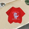 thumbnail image 1 of DAETIROS Little Girls Graphic T-Shirt, Comfy Cute Dinosaur Casual Soft Cotton Short Sleeve Basic Crewneck Girls Summer Tee Red Size 5-6T, 1 of 7