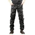 DAETIROS Mens Cargo Pants Slim Fit, Casual Camo Work Cotton Big and
