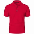 thumbnail image 1 of DAETIROS Mens Polo Shirts with Collar-Short Sleeve Solid Fashion Mens Summer Clothes Red Size S-3XL, 1 of 5