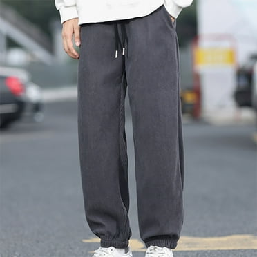 DAETIROS Mens Sweatpants with Pockets, Casual Relaxed Fit Drawstring Big and Tall Athletic Mens Pants with Pockets Gray