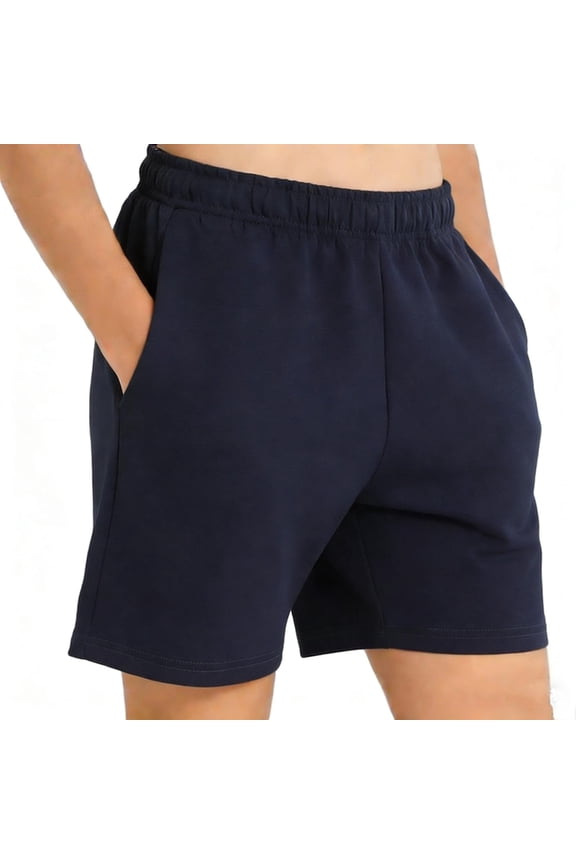 Navy Girls PE Shorts with Pockets Quick Dry Breathable School Uniform Athletic Elastic Waist Casual Summer Shorts for Kids Size 6-16,Size 14-15T