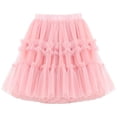 thumbnail image 1 of DAETIROS Pink Girls Tutu Skirt - Fluffy Tulle Ruffle Ballerina Skirt for Party & Play, Soft Stretch Waistband, Kids to Kids Size 2-12 Years,Size 9 T, 1 of 2