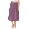 thumbnail image 1 of DAETIROS Purple Girls Pleated Skirt Kids High Waisted Midi Skirt A-Line School Uniform Party Skirt Elastic Waist Comfort Flowy,Size 3-4 T, 1 of 6