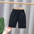 thumbnail image 1 of DAETIROS School Uniform Boys Shorts, Pull-On Casual Fashion Summer Cotton Boys Shorts with Pockets Black Size 3 T, 1 of 5
