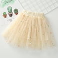 thumbnail image 1 of DAETIROS Skirt Tutu Dance Girl, Party Birthday Gift Cute Print Pleated Tulle Floral Girls Skirt Yellow Size 5 T, 1 of 4