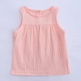 thumbnail image 1 of DAETIROS Tank Tops Baby Girl, Holiday Vacation Gift Solid Color Casual Cotton Girls Tank Top Pink Size 12-24 Months, 1 of 9