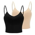 thumbnail image 1 of Fnooota Tank Tops for Women 2024 Built in Bra, Solid Color Yoga Sleeveless Basic Undershirt Black Size L, 1 of 9