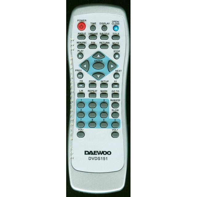 DAEWOO DVDS151 (p/n DVDS151) DVD Player Remote Control (Used