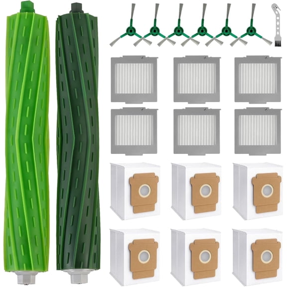 DAEX 21PCS Replacement Parts for iRobot Roomba Max 705 Vac/Plus 504 Vac Robot Vacuum, Accessories Kits Include 2 Set Main Brush, 6 Side Brushes, 6 Filters, 6 dust Bags, 1 Cleaning Brush