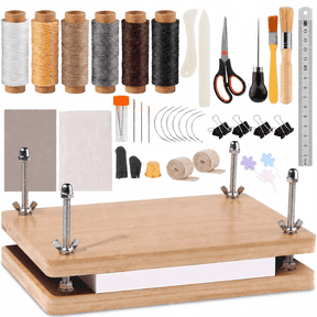 DAEX 50-Piece Book Binding Kit for Beginners, DIY Bookbinding Tool Set with Instructions, Fits 11.6 x 7.8 in Books