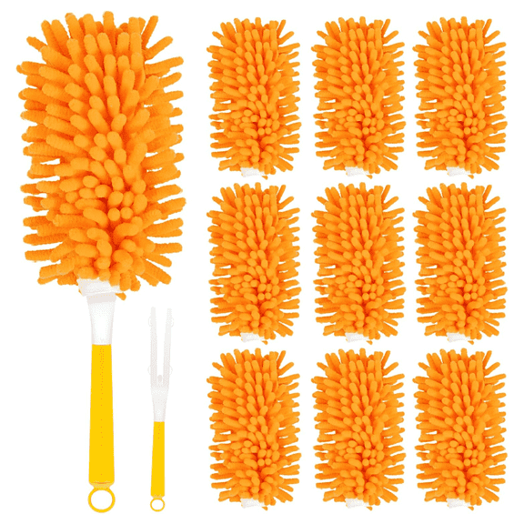 DAEX 9 Pack Reusable Microfiber Duster Refills 360 Heavy Duty Dusting Refills for Extended Handle Duster