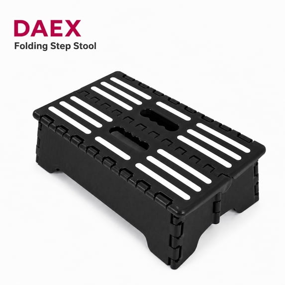 DAEX Folding Step Stool for Adults, 5” Half Step, Supports 300 lbs, Non-Slip for Bed, RV, SUV, Camper