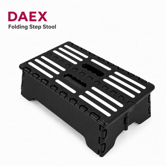 DAEX Folding Step Stool for Adults, 5 Half Step, Supports 300 lbs, Non-Slip for Bed, RV, SUV, Camper