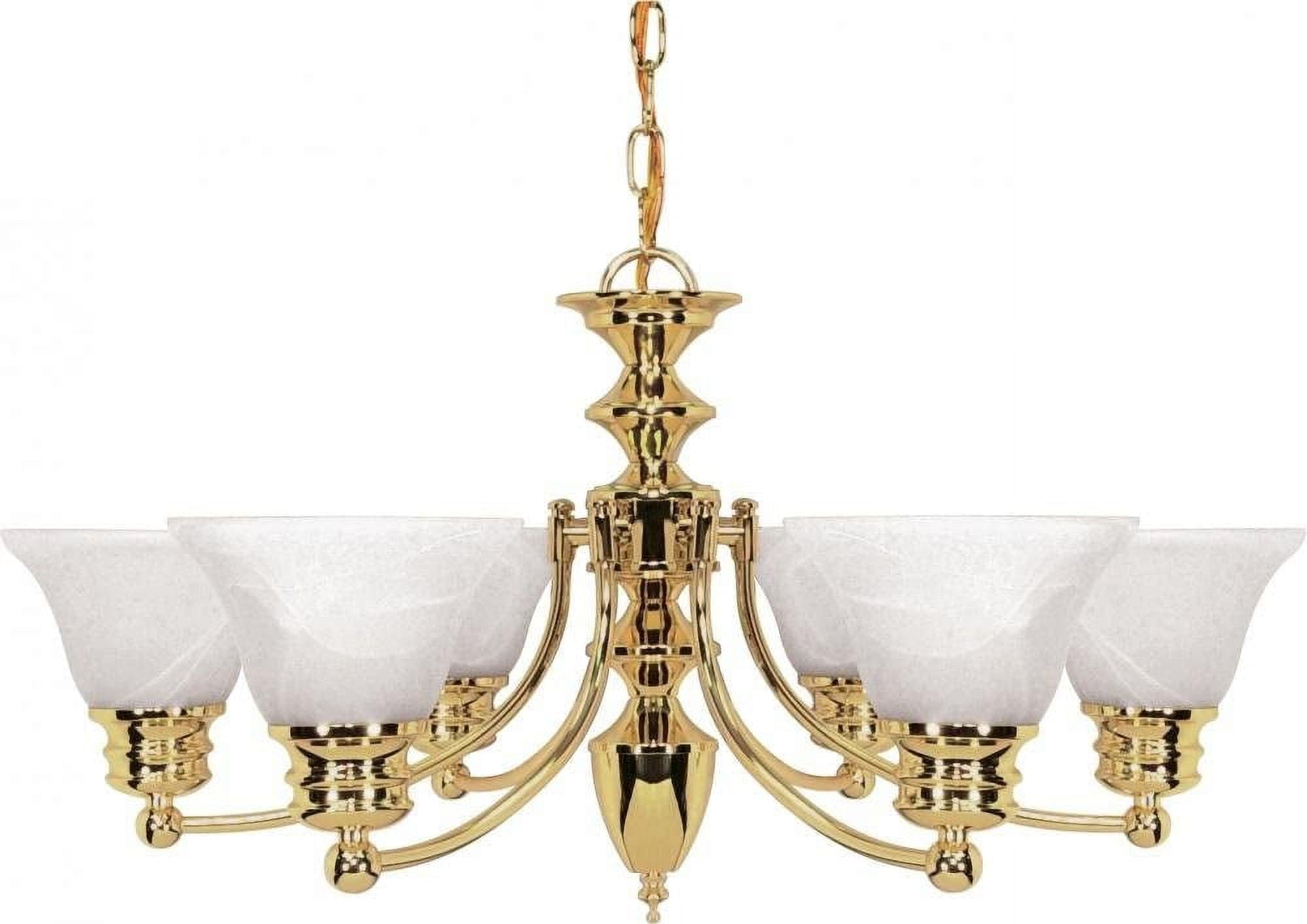 Empire Polished Brass 26" 6-Light Chandelier