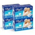 thumbnail image 1 of DAFI Adult Diapers Disposable Incontinence Briefs with Tabs, M/72count Postpartum Leakproof Incontinence Underwear for Women & Men, Overnight Bladder Control, Pack of 4, 1 of 7