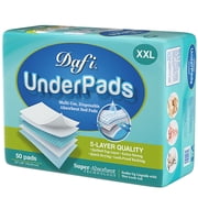 DAFI Disposable Incontinence Bed Pads Extra Large 30 x 36 50 Count Thick Underpads, Effective Odor Control Pee Pads, Chucks Pads, Super Absorbent Protection for Elderly, Adults, Baby