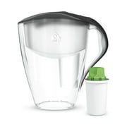 DAFI Water Filter Pitcher with Alkaline Filter | LED | BPA-Free | Made in Europe | Black | 16 Cup