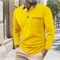 thumbnail image 1 of DAFPZW 2025 Dress Sweatshirt for Men Long Sleeve 1/4 Button Pullover Colorblock Office Sweatshirts with Chest Pocket, 1 of 7