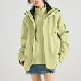 thumbnail image 1 of DAFPZW 3 in 1 Jackets for Women Fall Winter Fleece Insulation Hooded Jacket Hiking Outdoor Windproof Warm Windbreaker Outerwear, 1 of 7