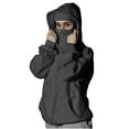 thumbnail image 1 of DAFPZW Balaclava Hoodie with Built In Eye Mask, Double Hooded Zip Up Sweatshirt Jacket Wind-resistant Winter Hoodies for Women, 1 of 9