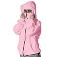 thumbnail image 1 of DAFPZW Balaclava Hoodie with Built In Eye Mask, Double Hooded Zip Up Sweatshirt Jacket Wind-resistant Winter Hoodies for Women, 1 of 9