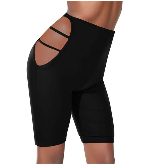 DAFPZW Compression Shorts for Women Faja Short Plus Size Swim Shorts High Waist Swim Bottoms Butt Lifter Boyshorts