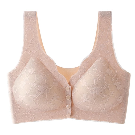 DAFPZW Daisy Bras for Women Front Closure Push Up Bra Comfort Breathable Plus Size Daily Bras No Underwire Full Coverage