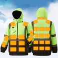 thumbnail image 1 of DAFPZW Heated Jacket, Reflective High Visibility Safety Jackets Waterproof Construction Coats for Cold Weather with Pockets, 1 of 9