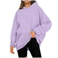 thumbnail image 1 of DAFPZW Hoodies for Women Long Sleeve Drawstring Hooded Solid Lightweight Pullover Shirts Loose Sweatshirt with Pockets, 1 of 6