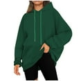 thumbnail image 1 of DAFPZW Hoodies for Women Long Sleeve Drawstring Hooded Solid Lightweight Pullover Shirts Loose Sweatshirt with Pockets, 1 of 7