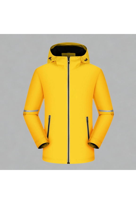 Insulated Puffer Jacket for Men with Reflective Tape & Zipper Pockets Winter Coat Waterproof Thicken Hooded Quilted Coats