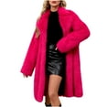 thumbnail image 1 of DAFPZW Long Faux Fur Coat for Women Fall Winter Trench Coat Casual Shaggy Fluffy Jacket Warm Cardigan Outerwear, 1 of 9