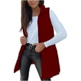 thumbnail image 1 of DAFPZW Long Puffer Vest for Women Hooded Zip Up Sleeveless Quilted Vests Outerwear Lightweight Puffy Jacket Trendy Coats, 1 of 9